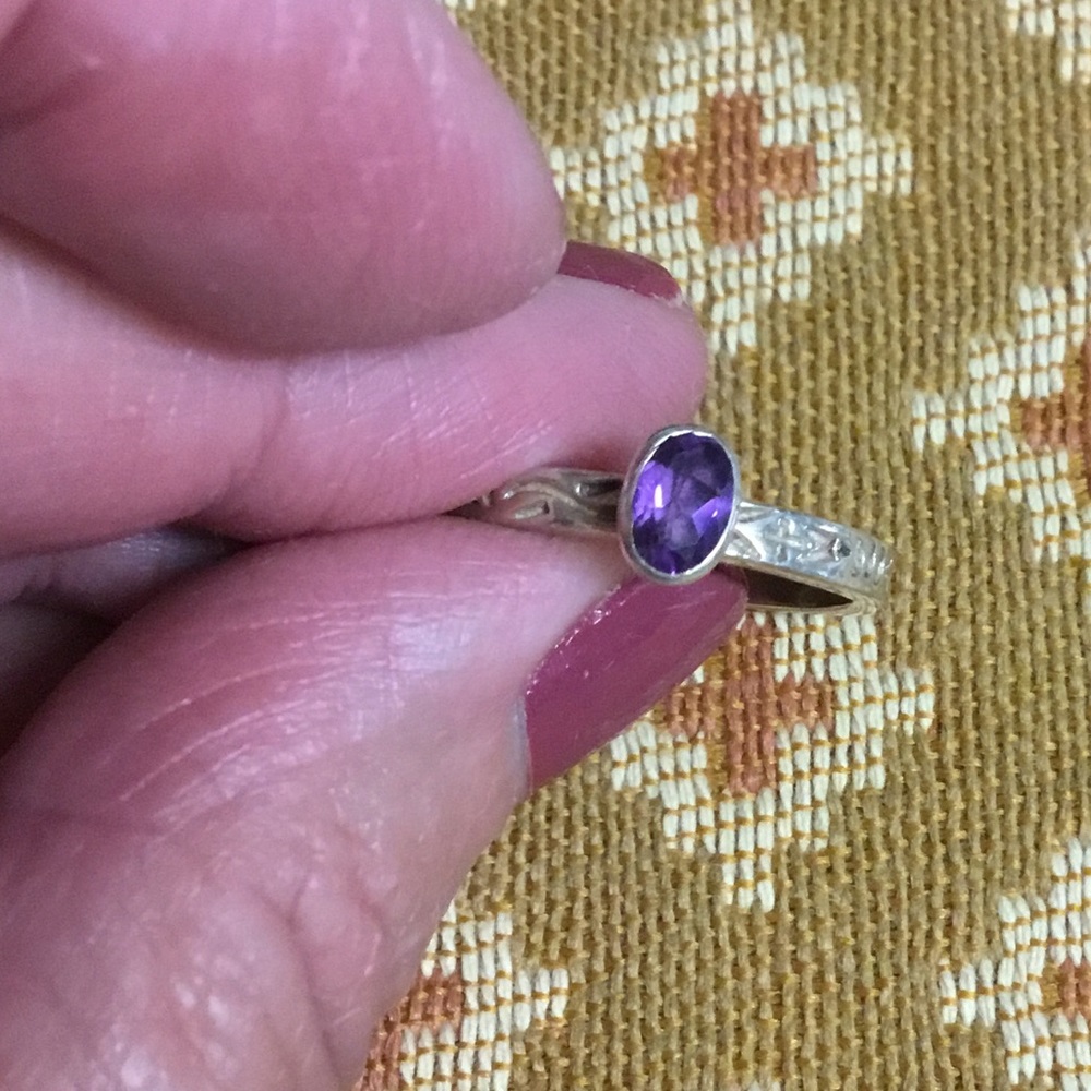 Ss Amethyst Ring - image 4